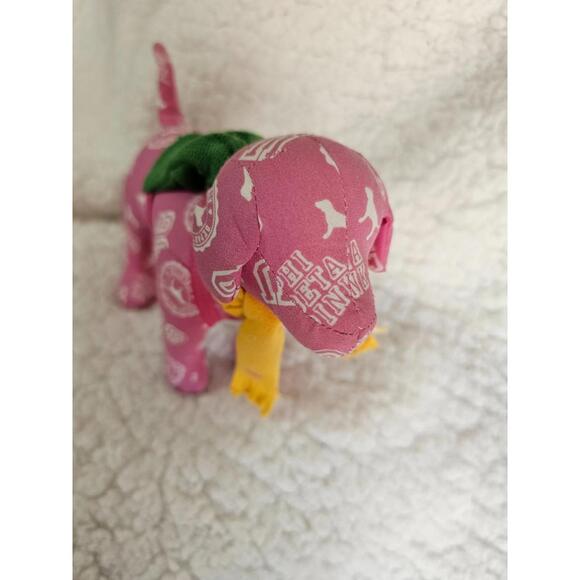 Pink Victoria's Secret Pop Puppy Dog Plush Toy Green Backpack Stuffed Animal 5" - Picture 4 of 12